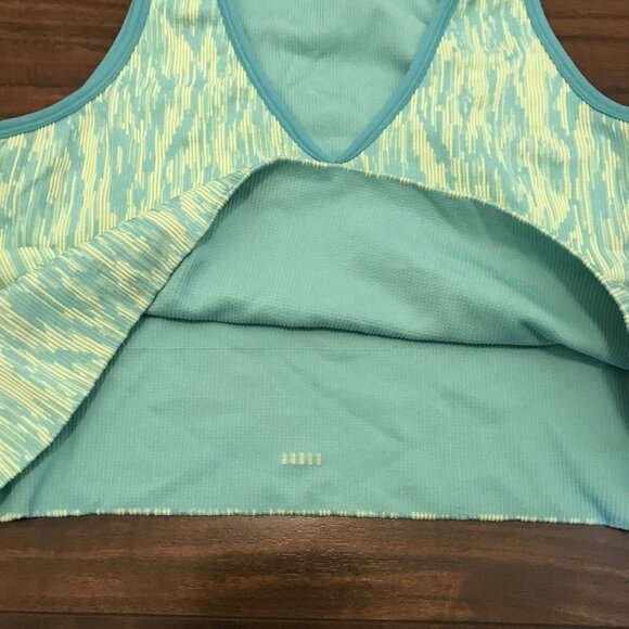 Athleta‎ Women's Aurora Seamless Ribbed Athletic Crop Top Sports Bra Size XL - Picture 3 of 5